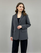 Essential Grey Oversized Blazer - Emeralds 
