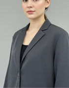 Essential Grey Oversized Blazer - Emeralds 