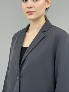 Essential Grey Oversized Blazer - Emeralds 