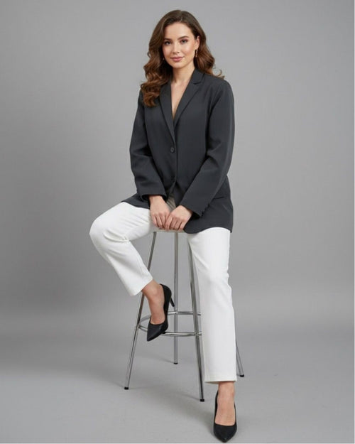 Essential Grey Oversized Blazer
