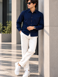 Neon Navy Causal Shirt