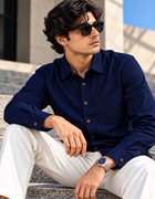Neon Navy Causal Shirt