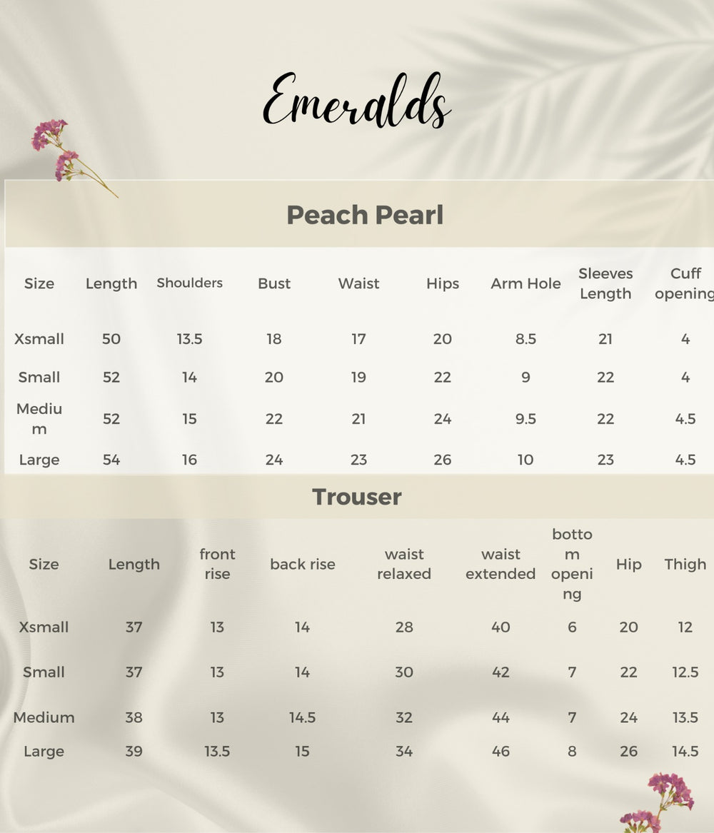 Peach Pearl Size Guide