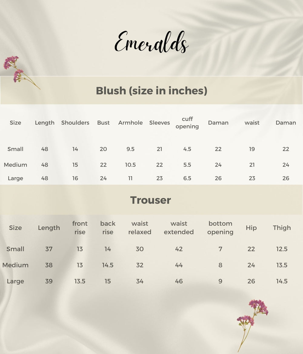 Blush Size Guide