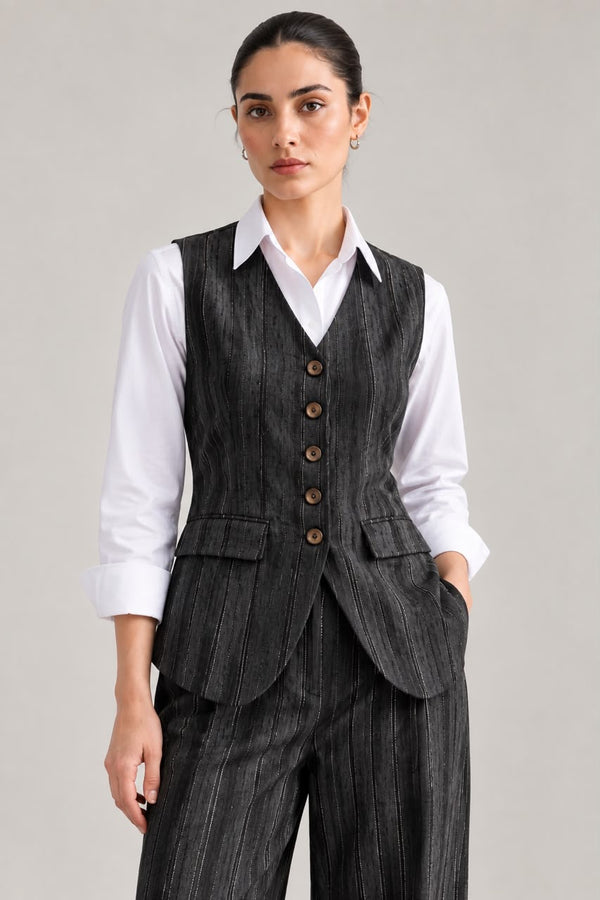 MARLOWE — Khaddi Waistcoat & Trouser Set